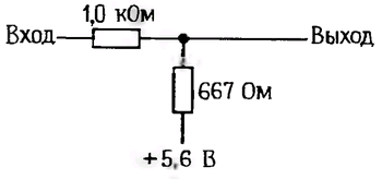 Нижнее плечо делителя с эквивалентным сопротивлением